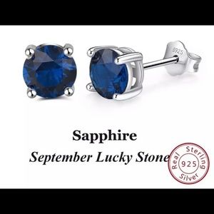 SAPPHIRE STUD EARRINGS
